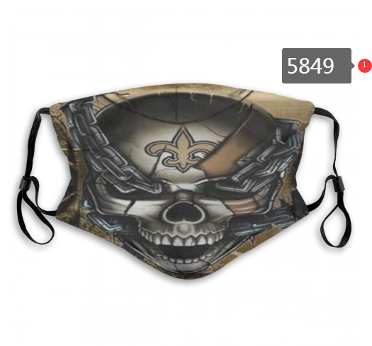 2020 NFL New Orleans Saints #2 Dust mask with filter->nfl dust mask->Sports Accessory